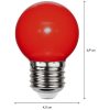 LED-pære E27 G45 Udendørsbelysning Rød Star Trading – miniature 3