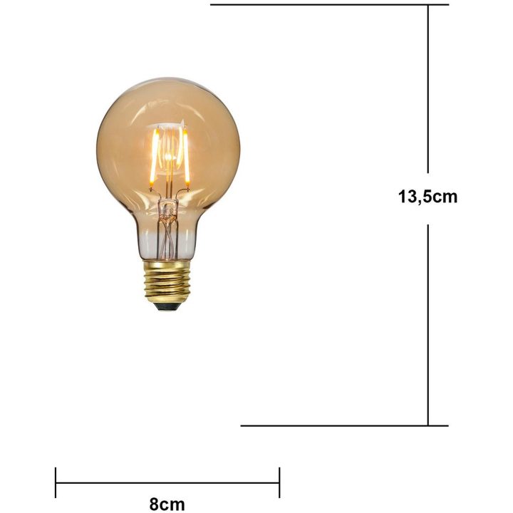 LED-pære E27 G80 Plain Amber Star Trading – billede 4