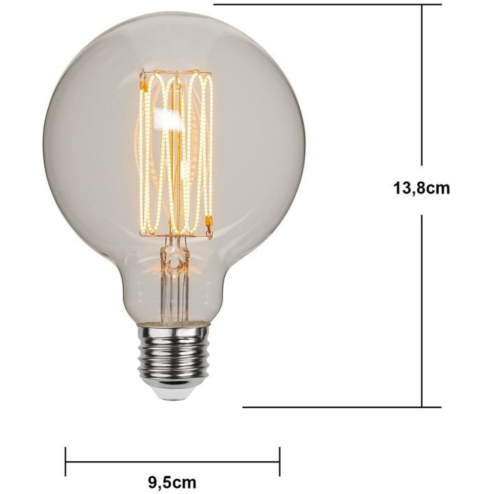 LED-pære E27 G95 Decoled Grace Klar Star Trading – billede 3