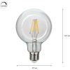 LED-pære E27 G95 Klar Star Trading – miniature 3