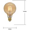 LED-pære E27 G95 Plain Amber STAR TRADING – miniature 4