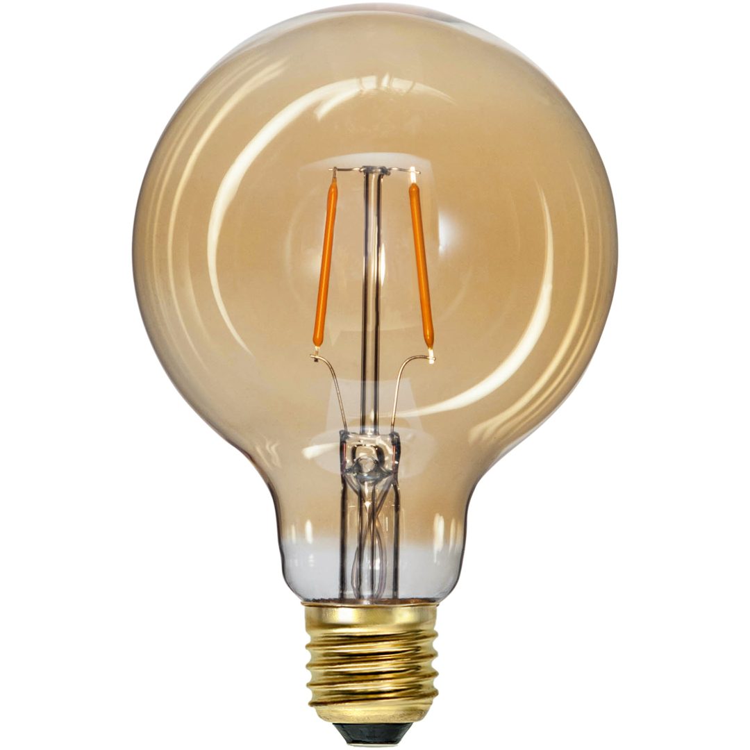 LED-pære E27 G95 Plain Amber STAR TRADING – billede 4