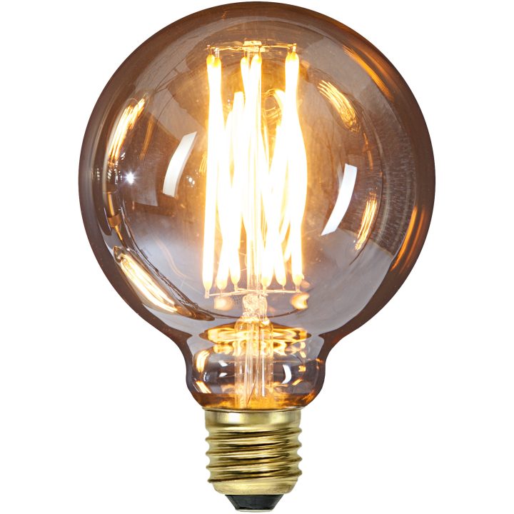 LED-pære E27 G95 Vintage Gold Amber Star Trading – billede 21
