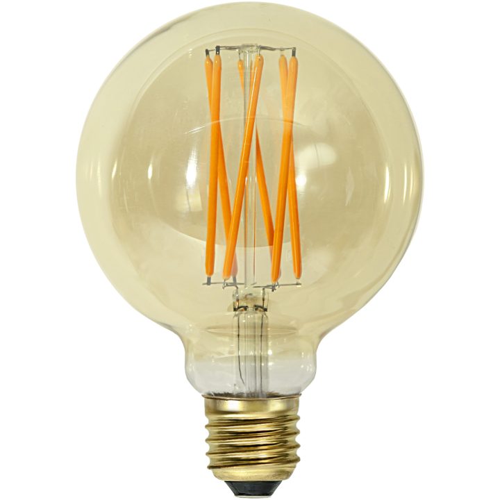 LED-pære E27 G95 Vintage Gold Amber Star Trading – billede 20