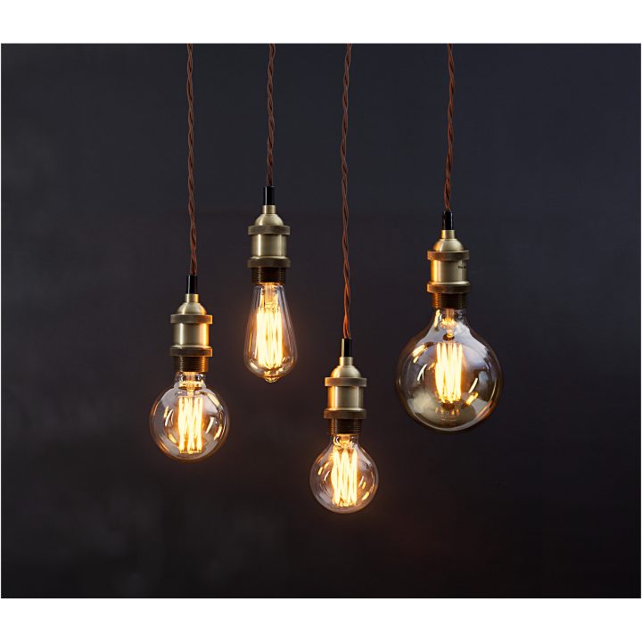LED-pære E27 G95 Vintage Gold Amber Star Trading – billede 13