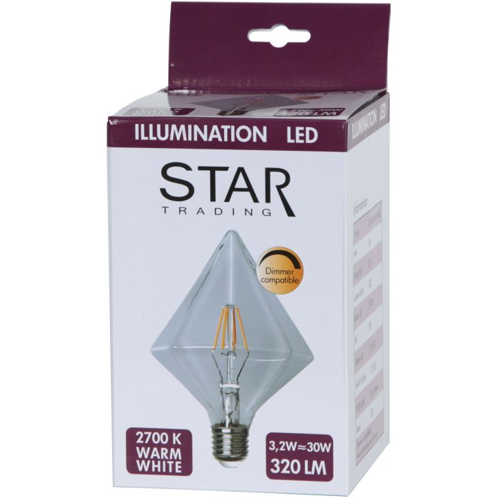 LED-pære E27 Klar Transparent Star Trading – billede 8