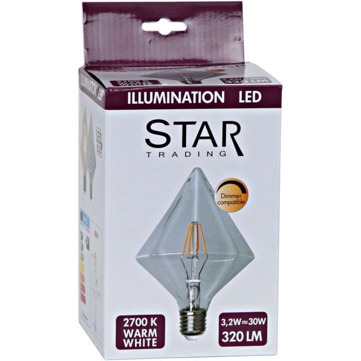 LED-pære E27 Klar Transparent Star Trading – billede 7