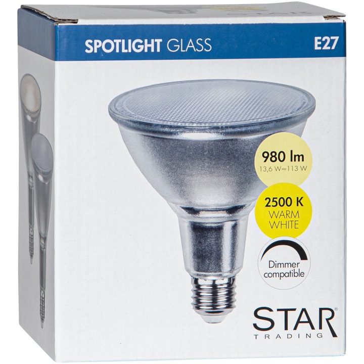 LED-pære E27 PAR38 Spotlight Glas Star Trading – billede 4