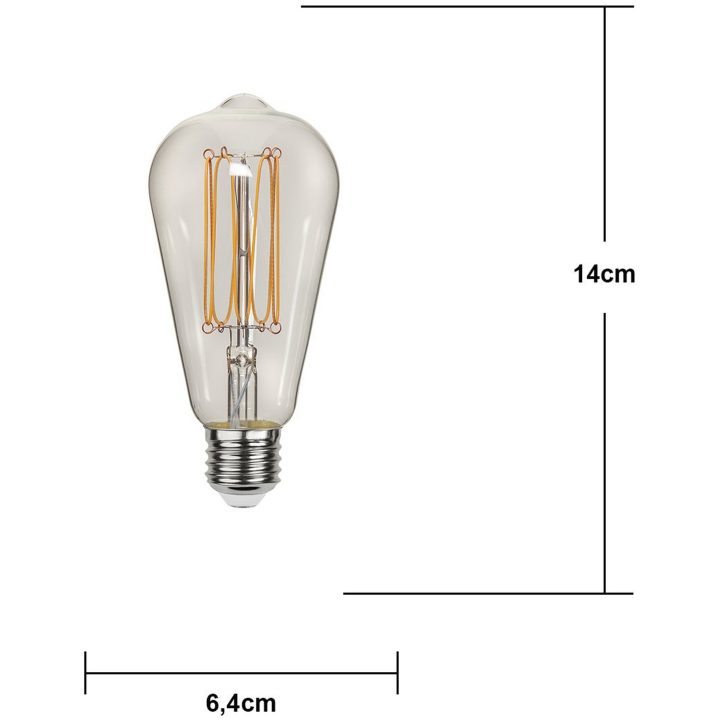 LED-pære E27 ST64 Decoled Grace Klar Star Trading – billede 2