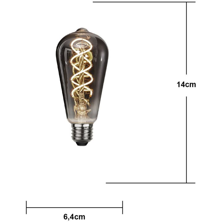 LED-pære E27 ST64 Decoled Spiral Smoke Star Trading – billede 4