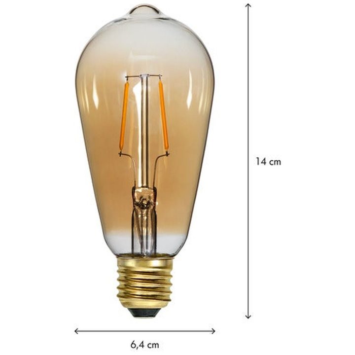 LED-pære E27 ST64 Plain Amber Star Trading – billede 6