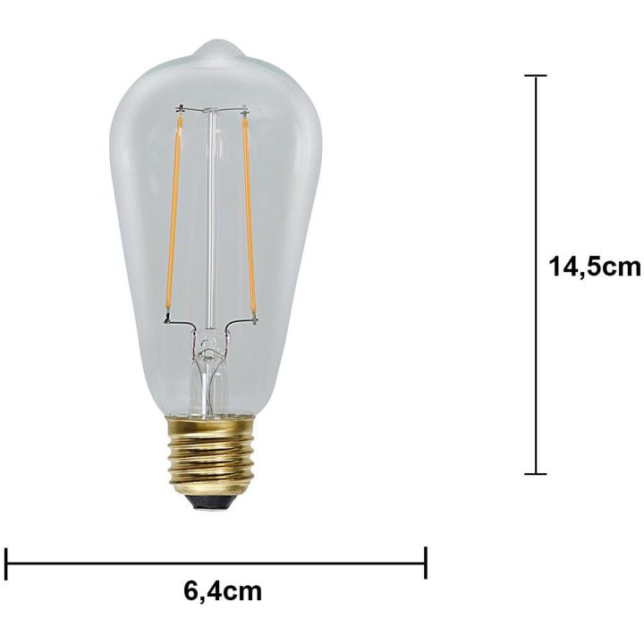 LED-pære E27 ST64 Soft Glow Transparent Star Trading – billede 4