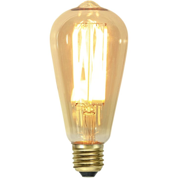LED-pære E27 ST64 Vintage Gold Amber Star Trading – billede 9