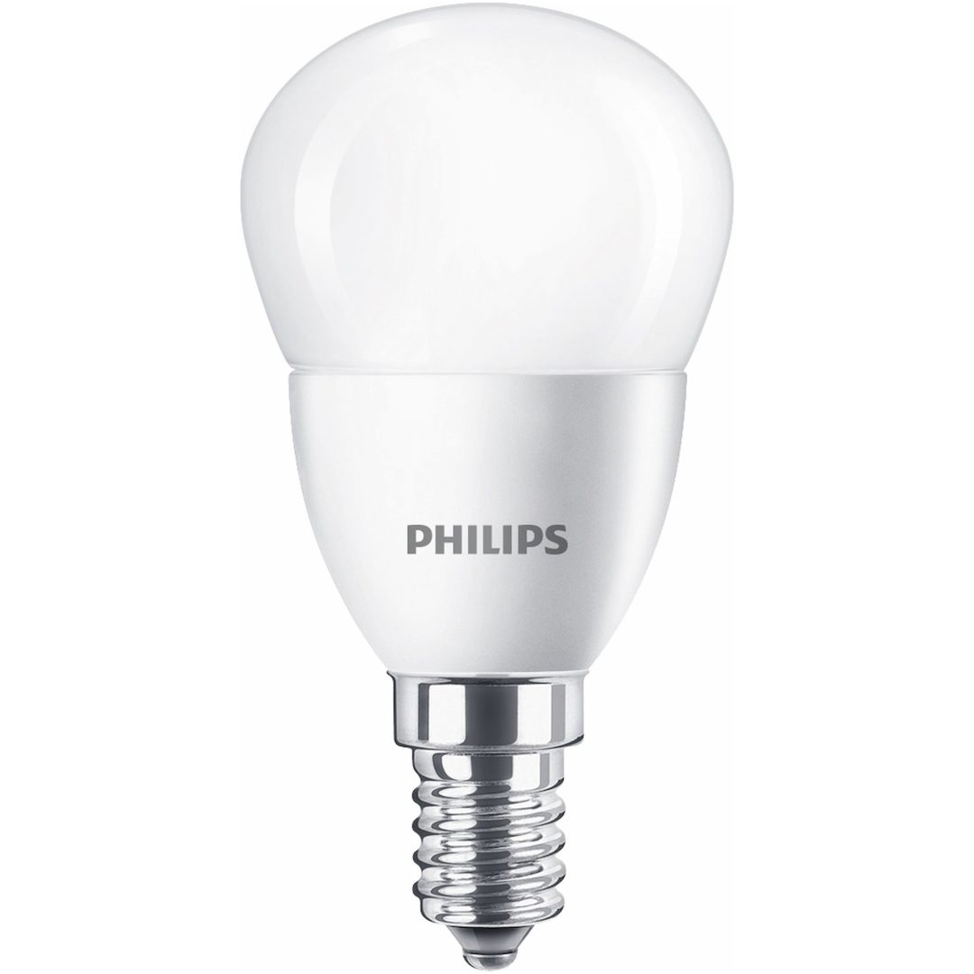 LED-pære, Kugle, Mat, 4W, E14, 230V, Ph Philips