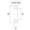Leje B5 16100-2rs BLACK BEARING – miniature 2
