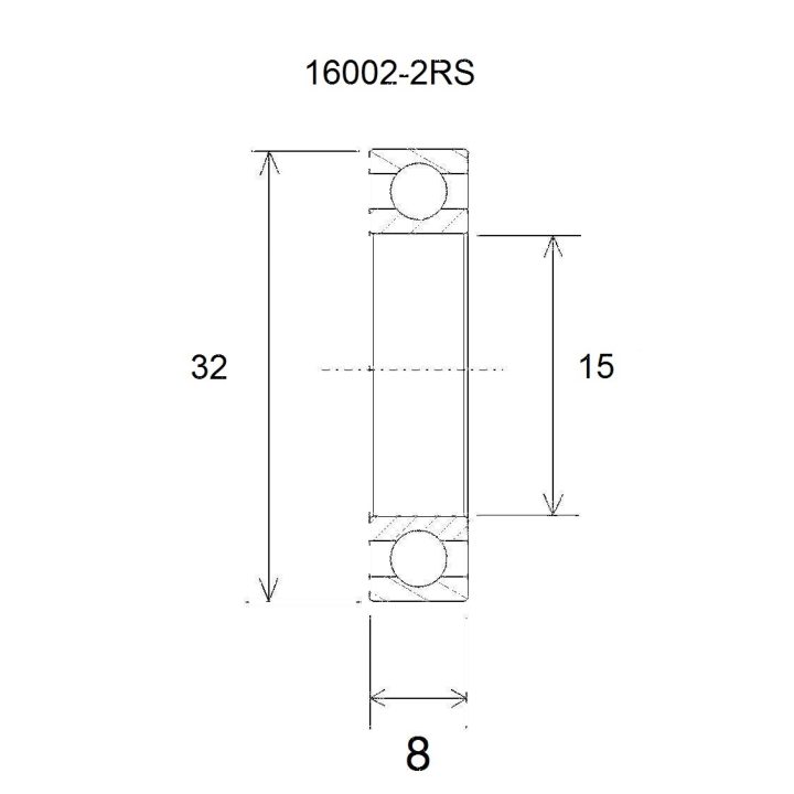 Lejer B3 16002-2rs BLACK BEARING – billede 2