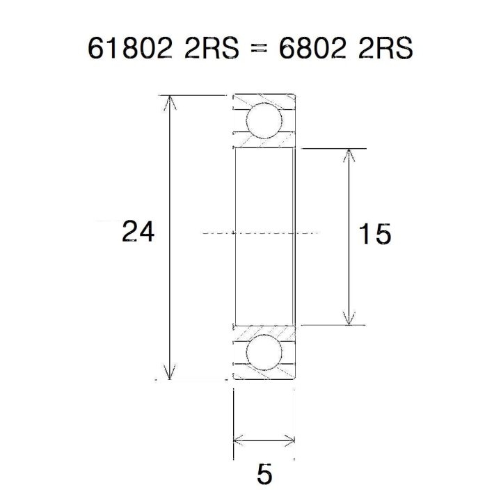Lejer B5 6802-2rs BLACK BEARING – billede 2