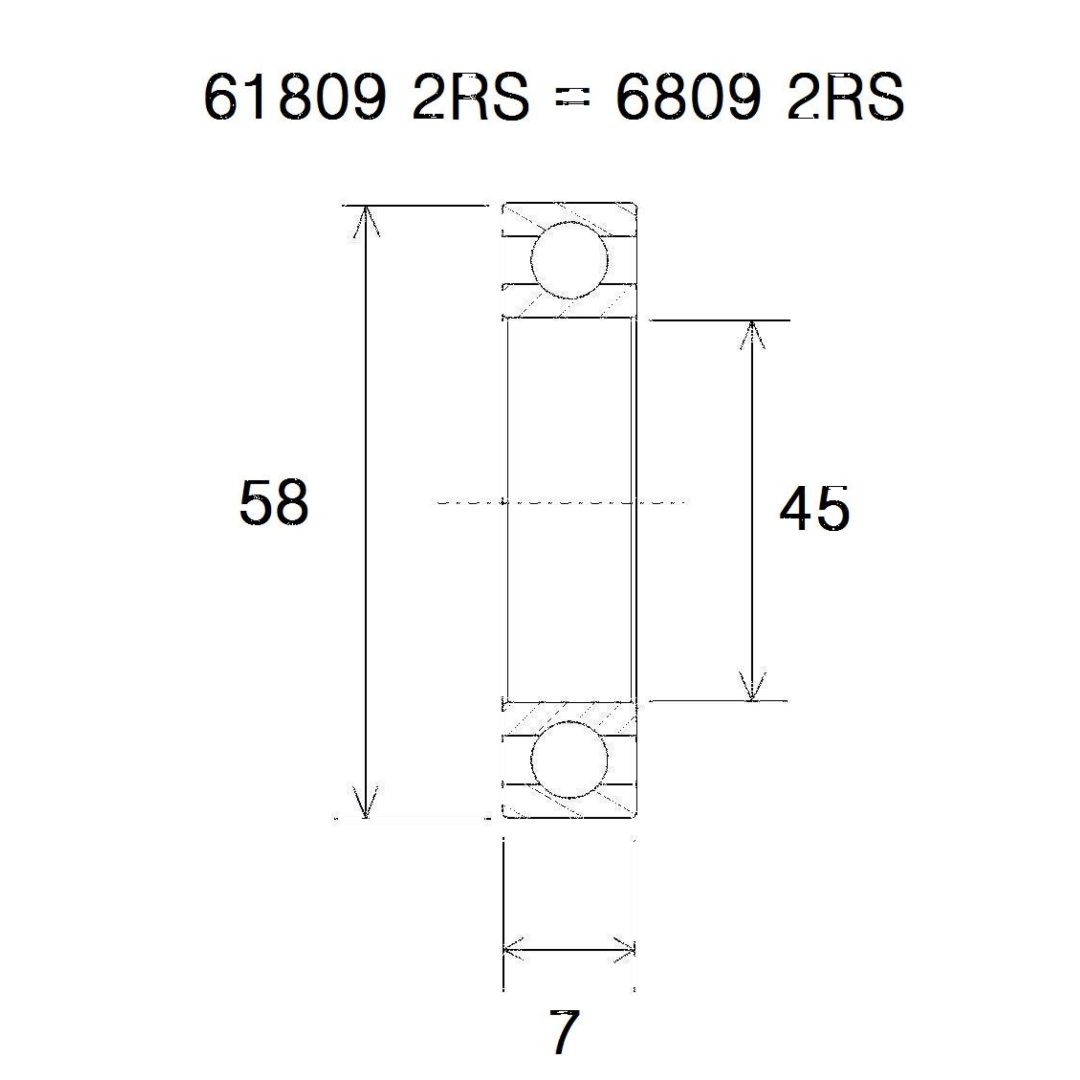 Lejer B5 6809-2rs BLACK BEARING – billede 2