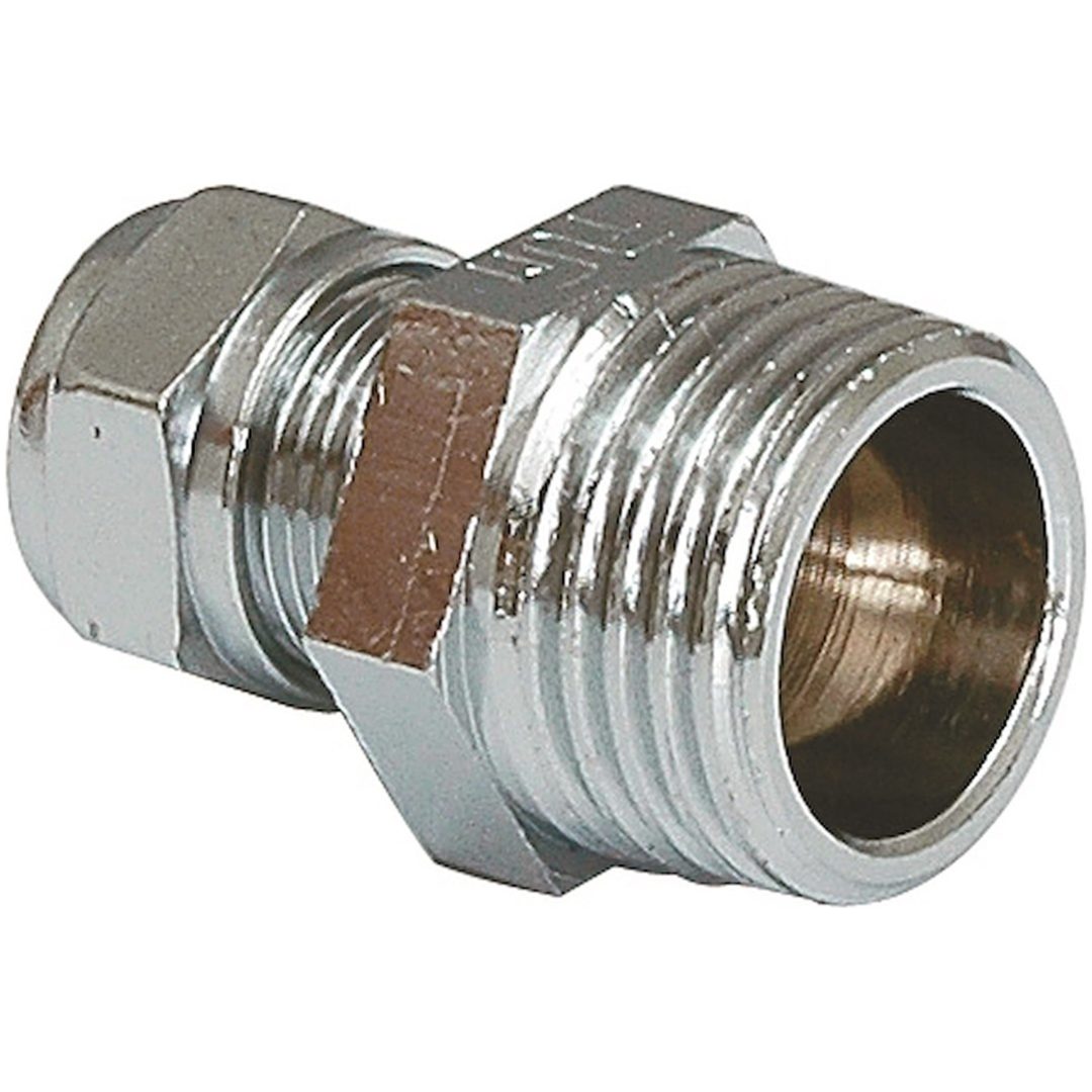 Lige kobling, 10xR15 mm, Udvendig MALMBERGS