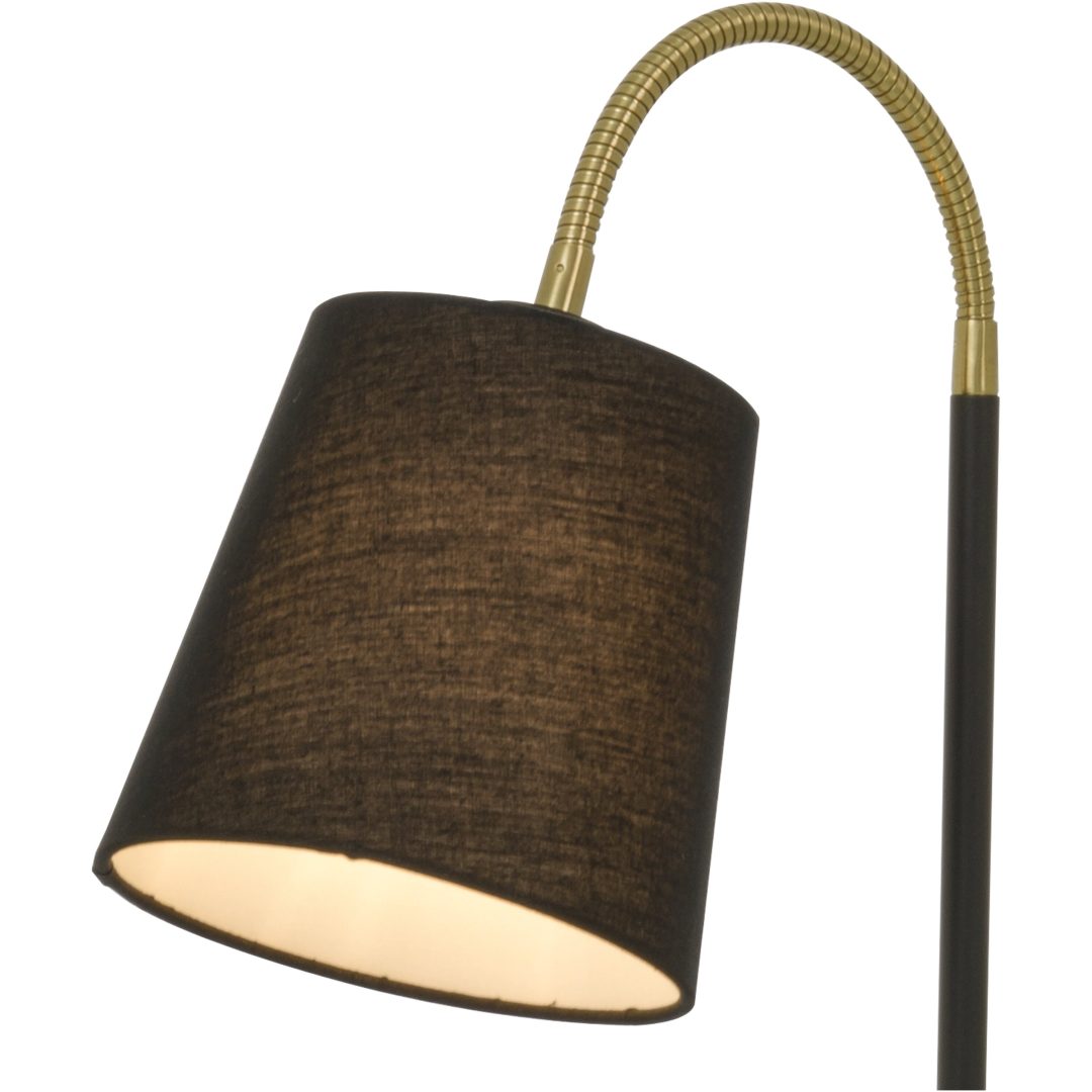 Ljusdal Bordlampe, Sort/Mat Messing ANETA HOME Sokkel E14 Sort /Mat Messing – billede 3