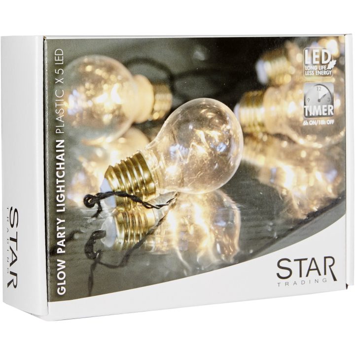 Ljusslinga Glow Transparent Star Trading – billede 10