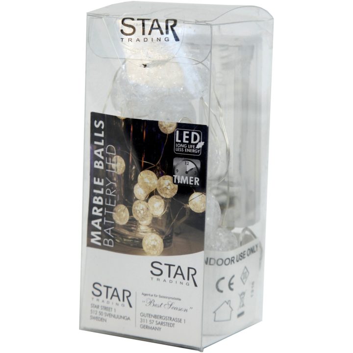 Ljusslinga Marble Transparent Star Trading – billede 2