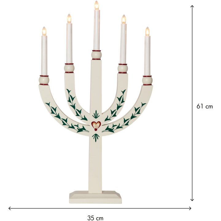 Ljusstake Elias Tradition Vit Star Trading – billede 6
