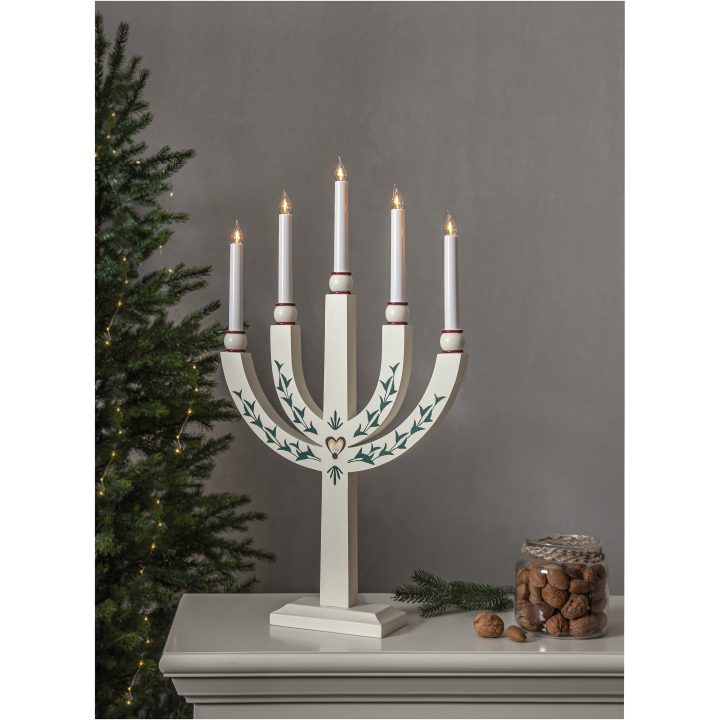 Ljusstake Elias Tradition Vit Star Trading – billede 2