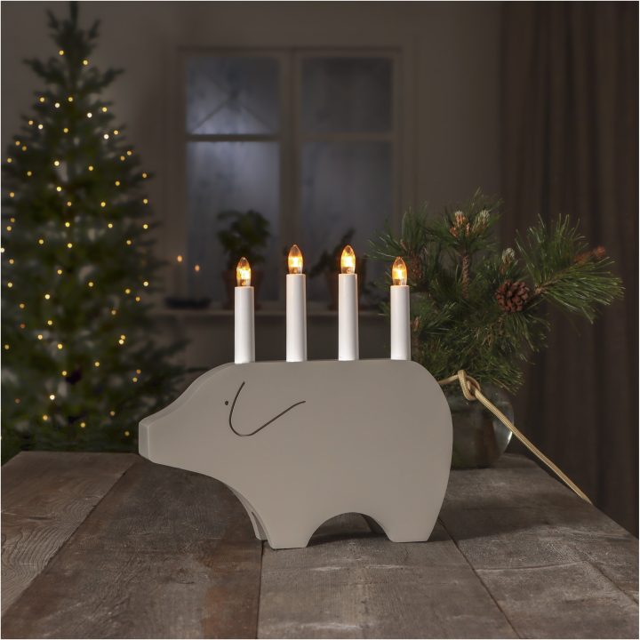 Ljusstake Gry Beige Star Trading – billede 2