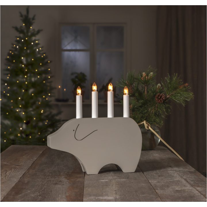 Ljusstake Gry Beige Star Trading – billede 4