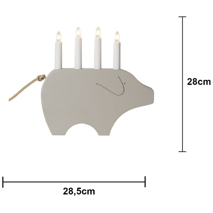 Ljusstake Gry Beige Star Trading – billede 5