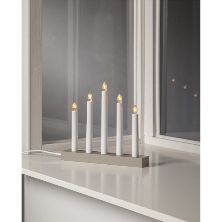 Ljusstake Inez Beige Star Trading – billede 3