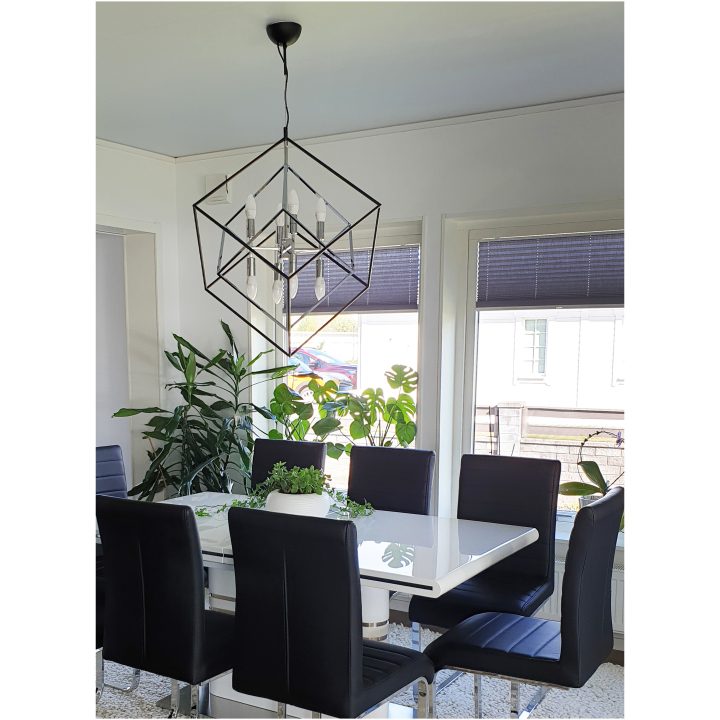 Loftlampe Cubes Stor Sort/krom ANETA HOME – billede 3