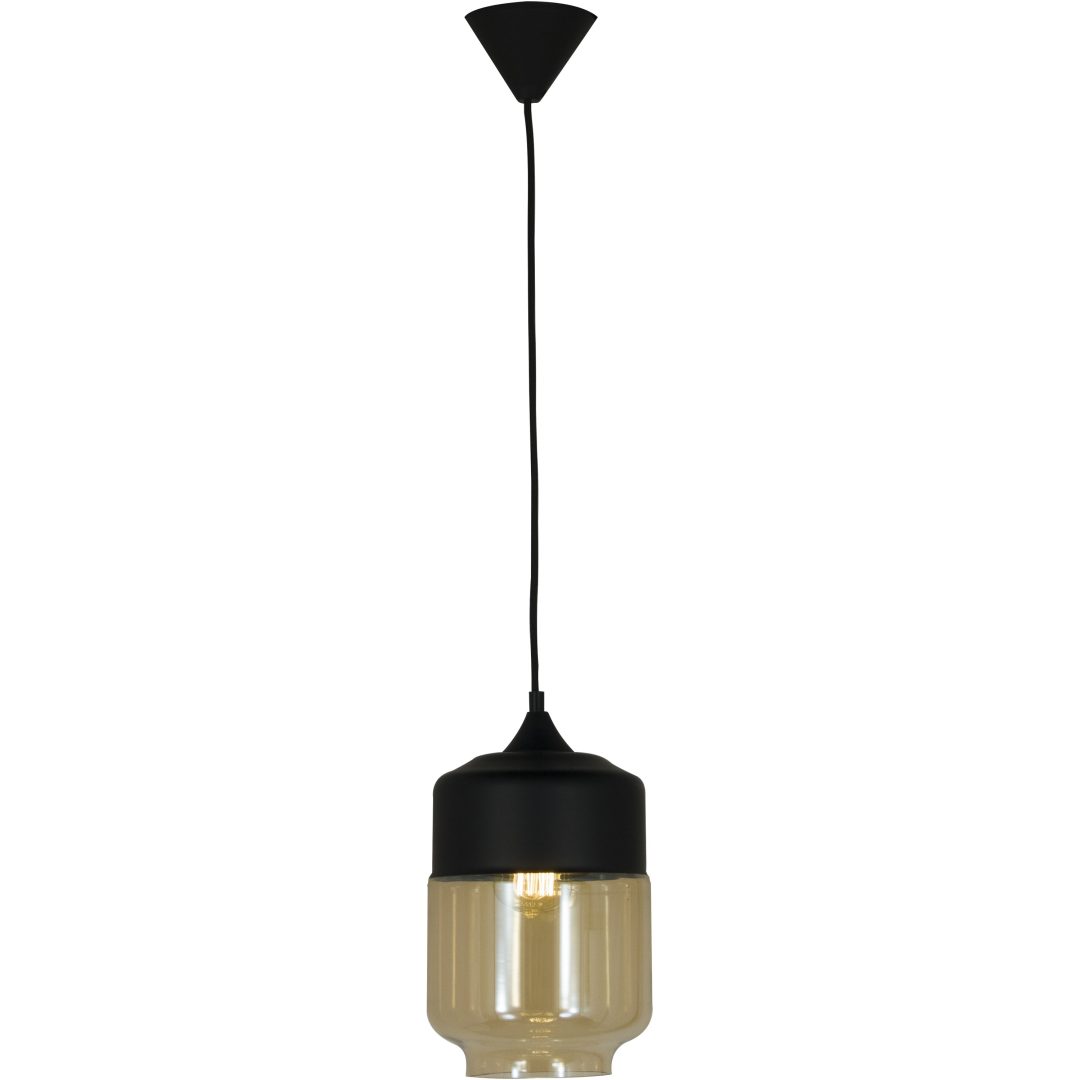 Loftlampe Mitte Sort/amber ANETA HOME