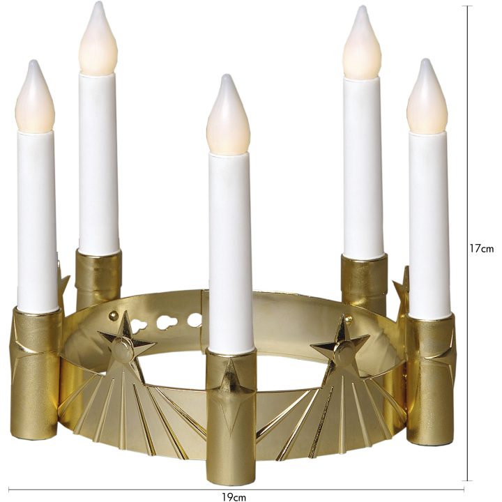 Luciakrone Santa Lucia Guld Star Trading – billede 4