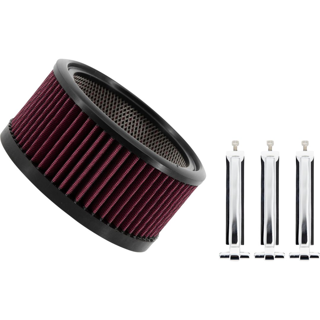 Luftfilter Big Power Kit Sølv/krom TRASK Luftfilter