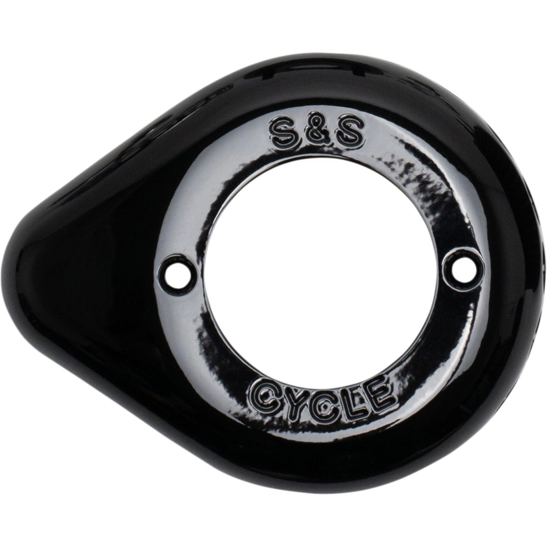 Luftfilterdæksel Teardrop Sort Blank Pulverlakeret S&S Cycle