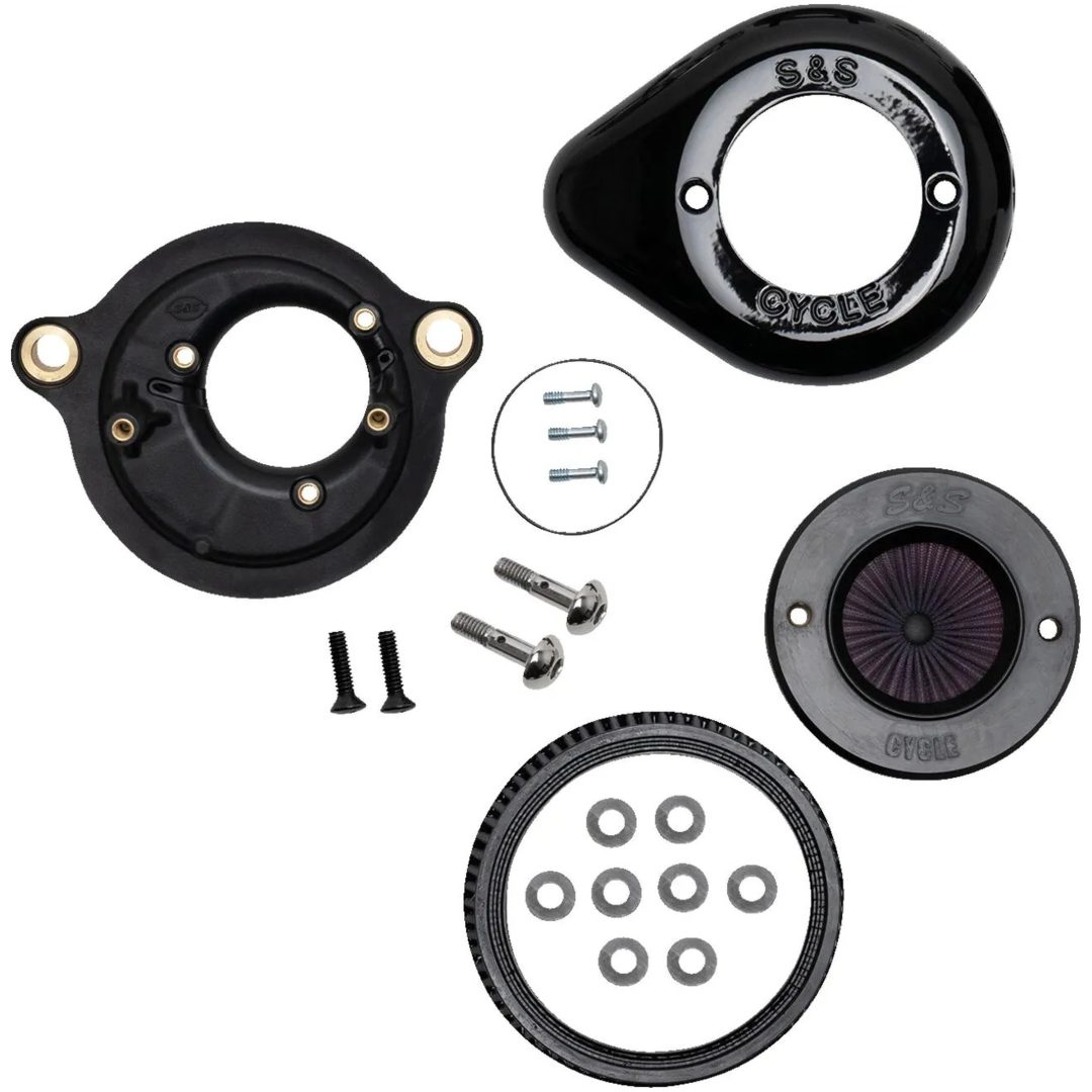 Luftfiltersæt Air Stinger Stealth Sort/krom S&S Cycle Luftrenser – billede 2