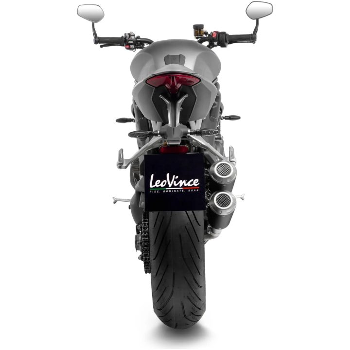 Lyddæmper LV-10 Black Edition Slip-On Sort Mat LEOVINCE – billede 3