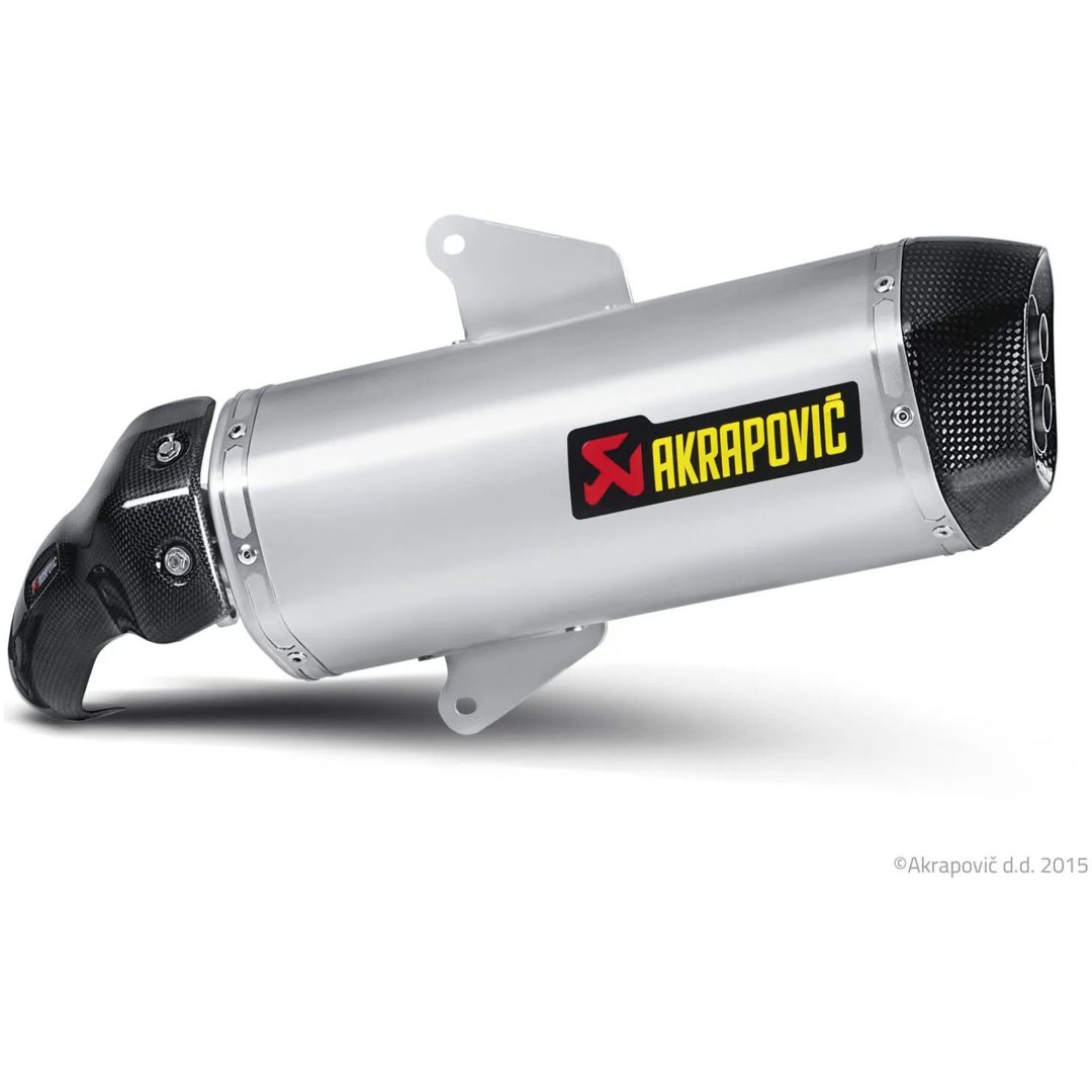 Lyddæmper Slip-On Rustfrit Stål/Kulfiber Akrapovic Poleret