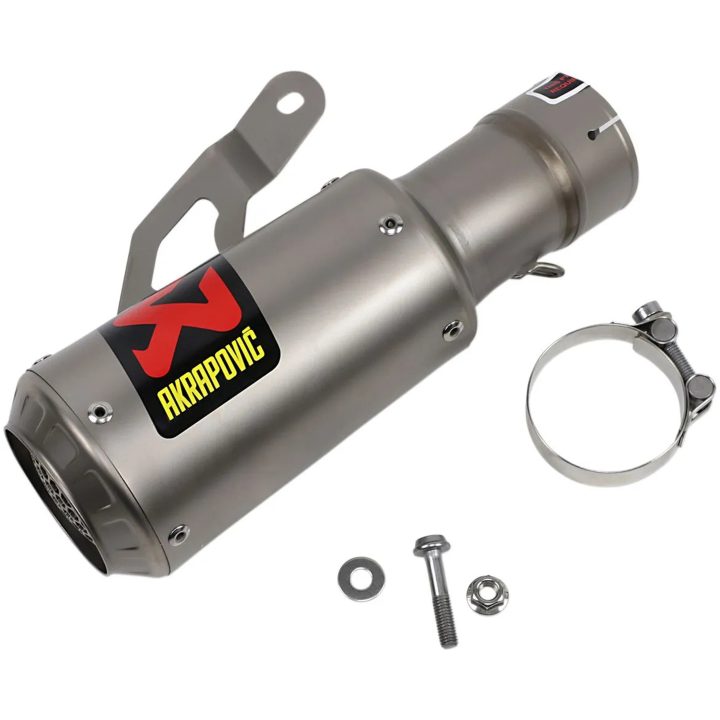 Lyddæmper Slip-On Titanium Akrapovic Sølv – billede 2