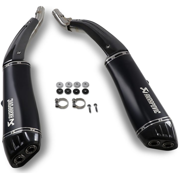 Lyddæmper Slip-On Titanium/Carbon Akrapovic Sort – billede 2