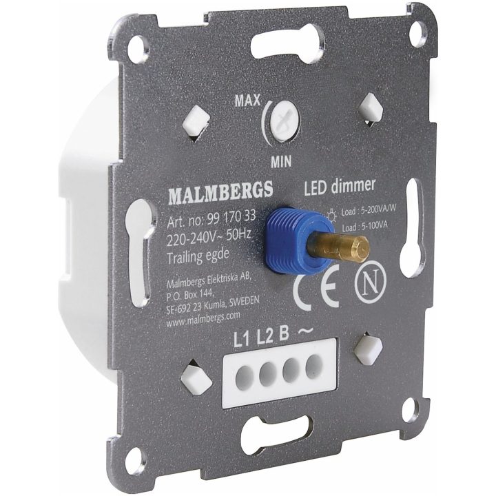 Lysdæmper, 5-100W LED, Hvid, 1-polet/trappe MALMBERGS – billede 4
