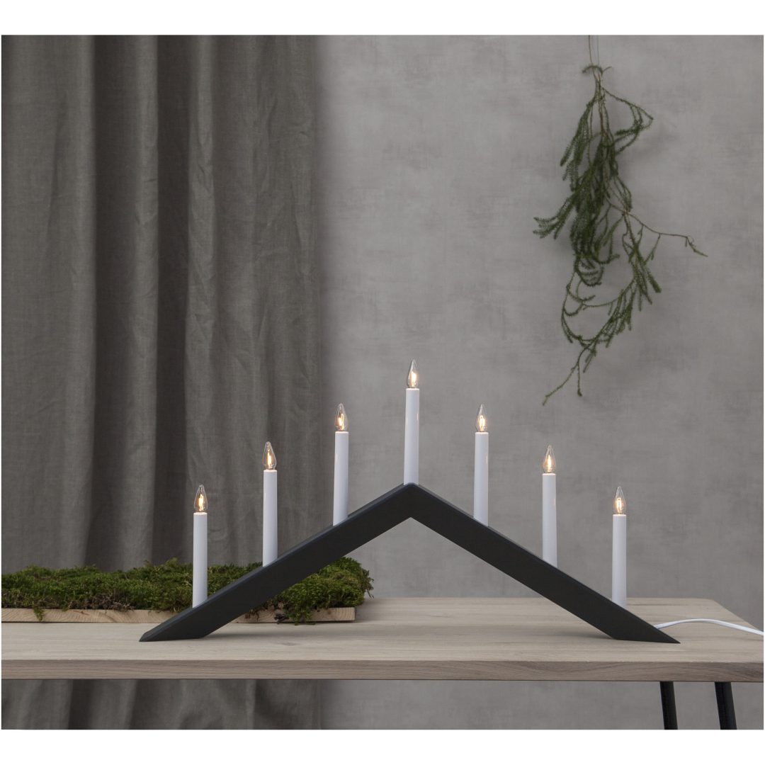 Lysestage Arrow Grafit Star Trading 36,00 cm høj – billede 5