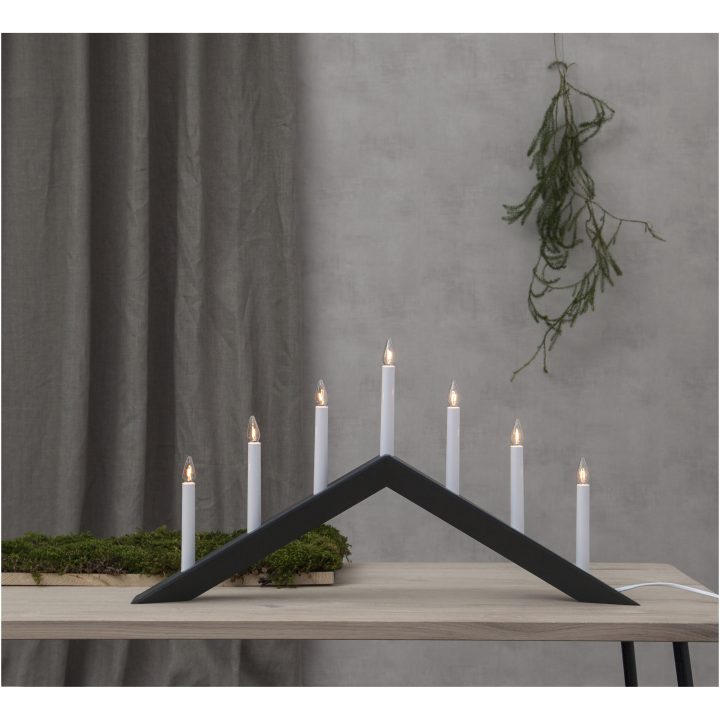 Lysestage Arrow Grafit Star Trading 36,00 cm høj – billede 5