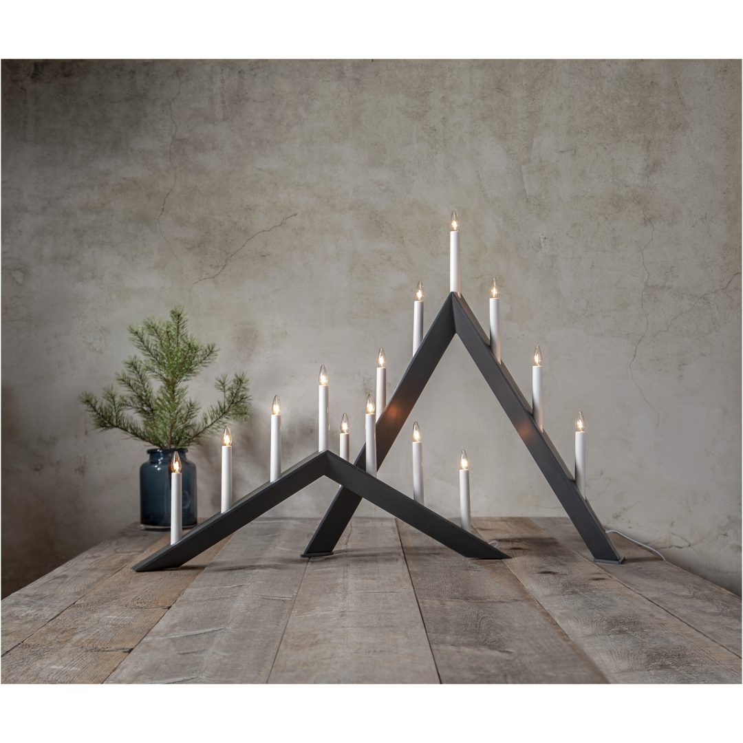Lysestage Arrow Grafit Star Trading 36,00 cm høj – billede 9