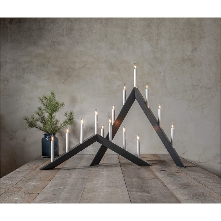 Lysestage Arrow Grafit Star Trading 36,00 cm høj – billede 9