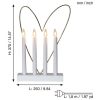 Lysestage Glossy Heart Hvid Star Trading – miniature 7