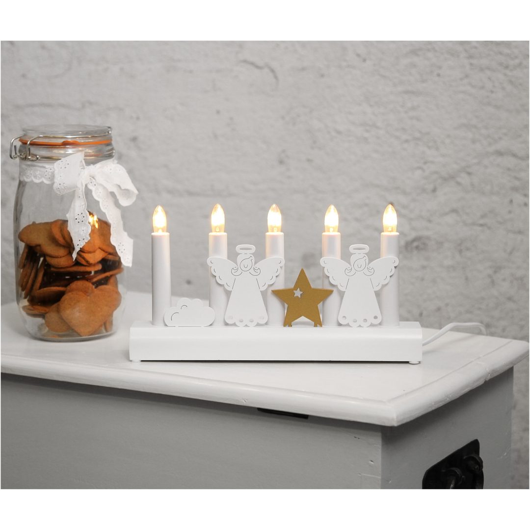 Lysestage Julia Hvid Star Trading Engel – billede 6