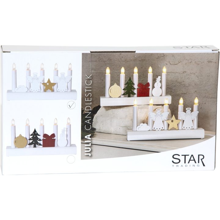 Lysestage Julia Hvid Star Trading Engel – billede 6